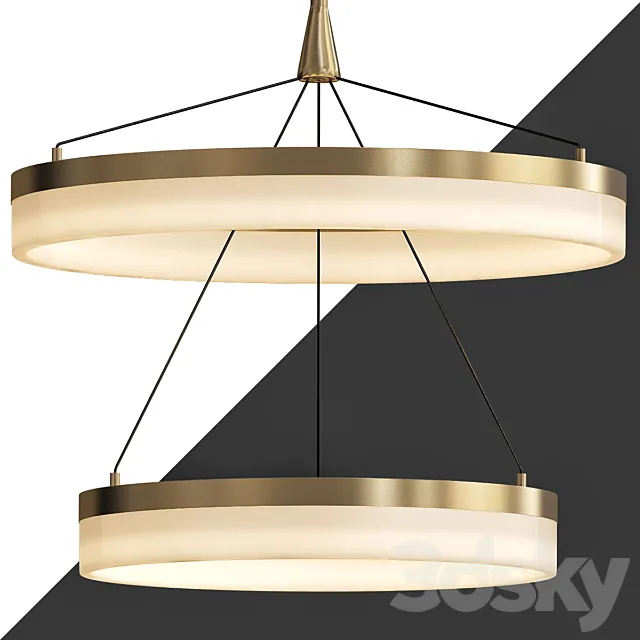 Keplar 1 Light 24 Gold Pendant 3DModel