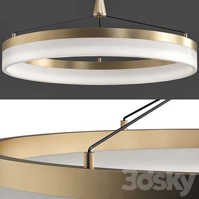Keplar 1 Light Gold Pendant 3DModel