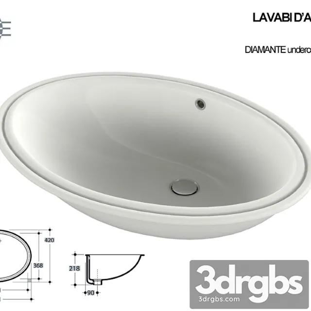 Kerasan Lavabi Diamante 0233 3D Model Free