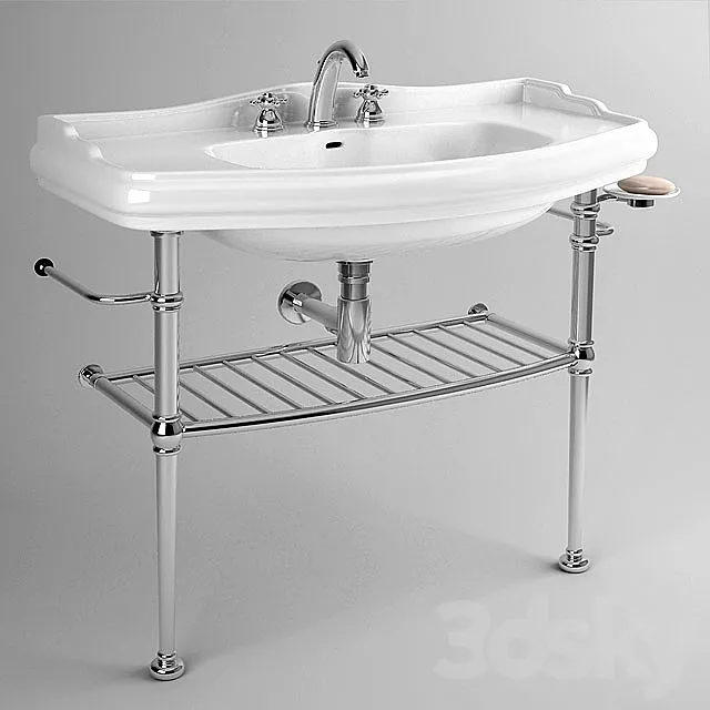 Kerasan "Retro" 1000h545mm with the console 3D Model