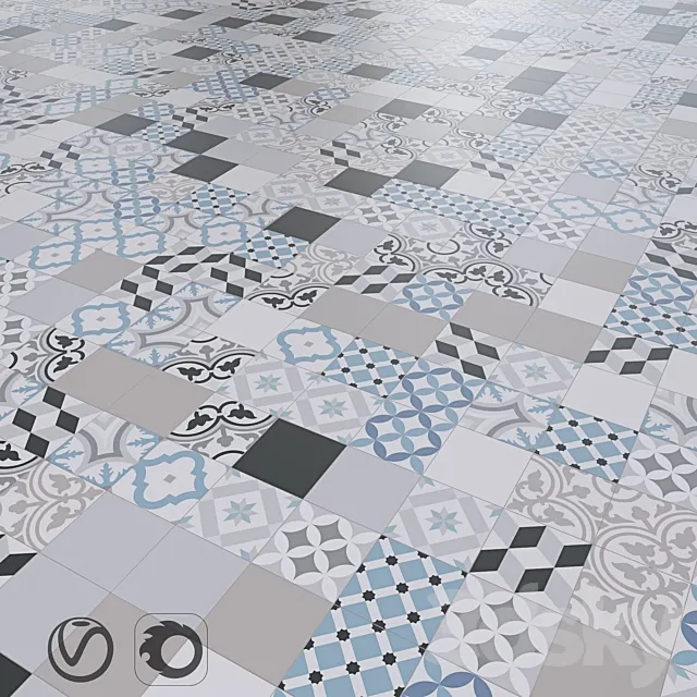 Keros Barcelona _ Blanco _ Gris _ Piedra _ Negro _ Arch _ Classic _ Cube _ Greco _ Mar _ Night _ Sand _ Star _ Triumph 3DModel