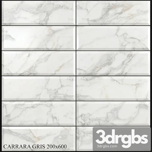 Keros carrara gris 200x600 3D Model Free