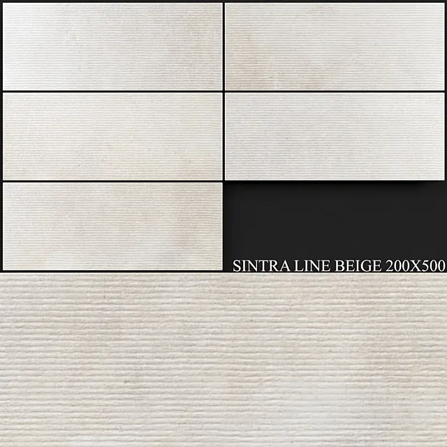 Keros Sintra Line Beige 200x500 3D Model