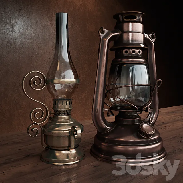 kerosene lamps 3DModel
