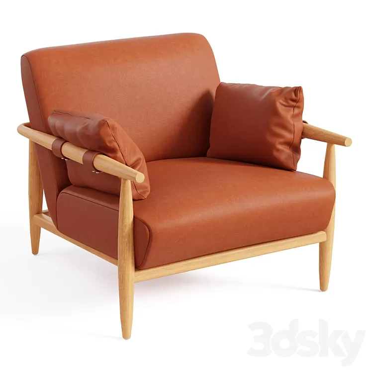 Kershaw Leather Chair 3D Model
