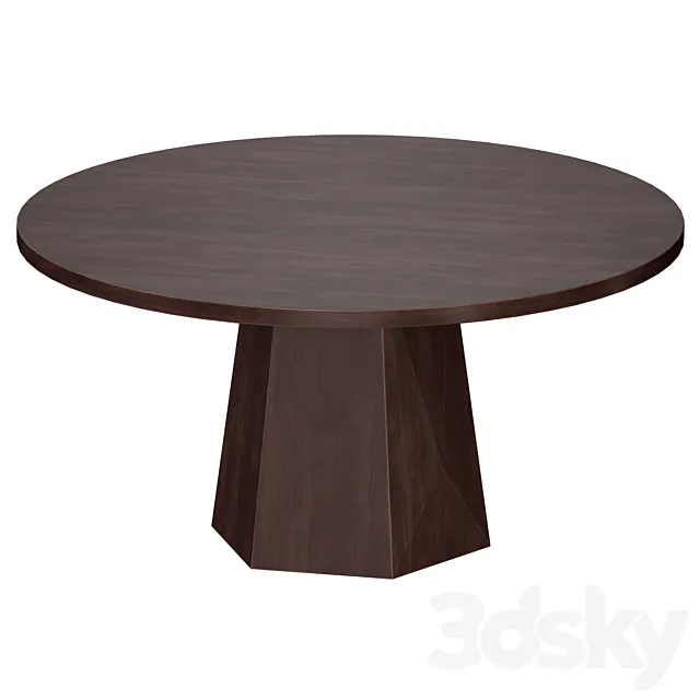 Kesling 60 "Round Wood Dining Table (Crate and Barrel) 3D Model