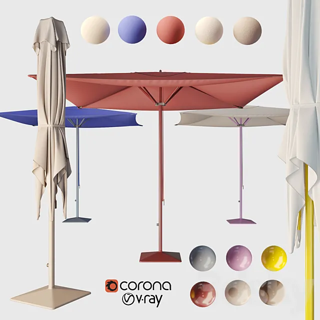 KETTAL _ Meteo Telescopic Parasol 300 3DModel