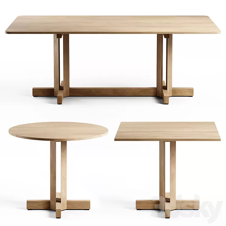 Kettal - Altar dinning table (set) 3D Model Free