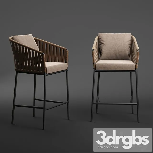 Kettal Bitta Barstool 1 3D Model Free