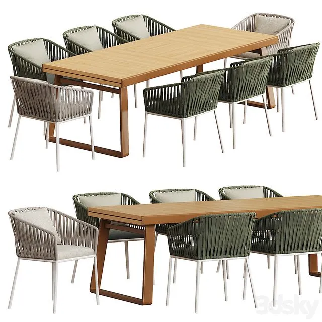 Kettal BITTA dining table 3D Model