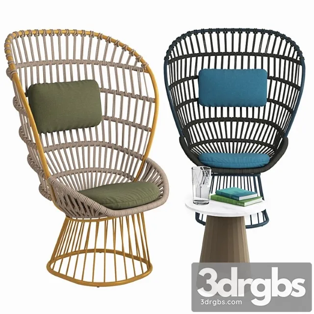 Kettal cala armchair metal feet