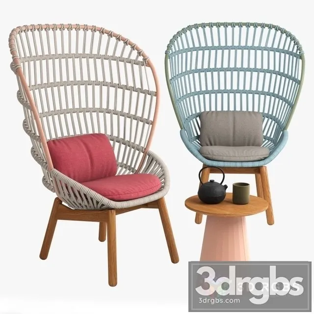 Kettal Cala Wood Feet 3D Model Free