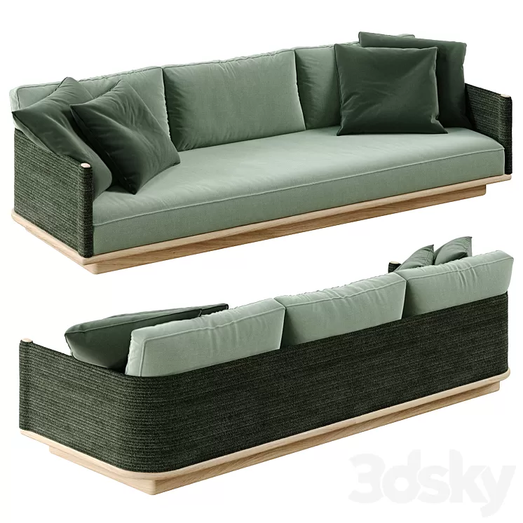 Kettal Giro 3 seater sofa ( corona7+vray ) 3D Model Free