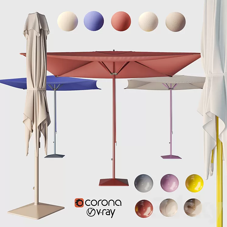 KETTAL / Meteo Telescopic Parasol 300 3D Model