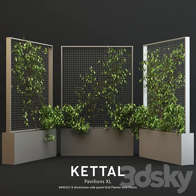 Kettal Pavilion XL Planter With Plants Free Download