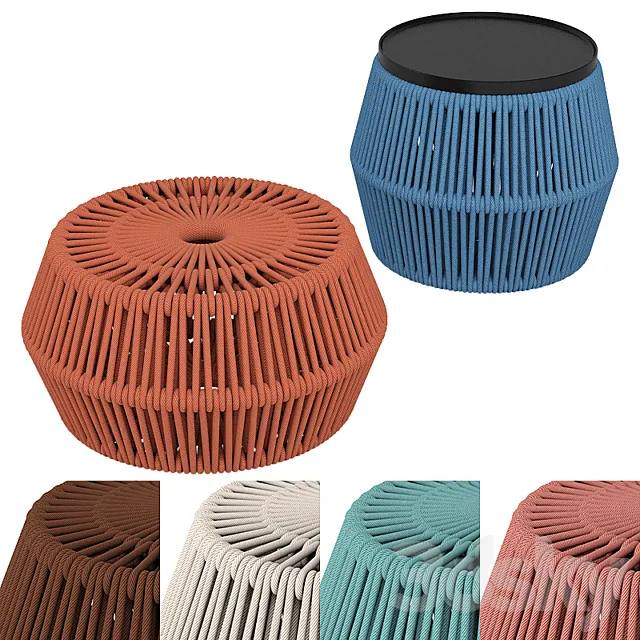 kettal pouf zigzag 3D Model