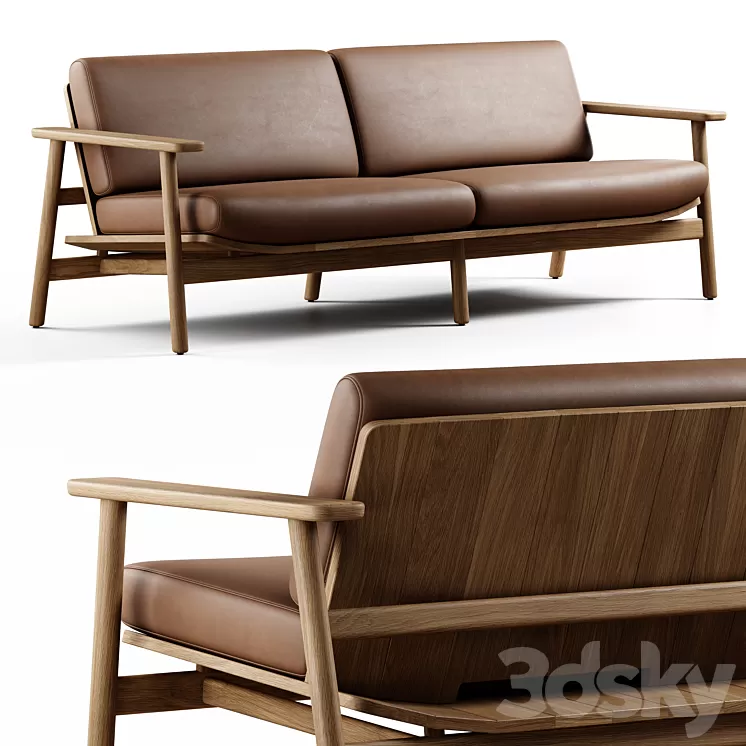 Kettal - Riva 3 Seater Sofa 3D Model Free