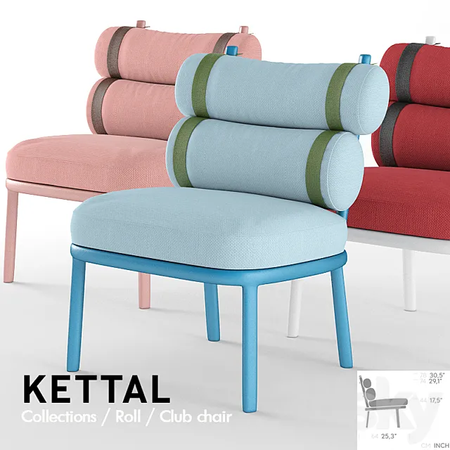 Kettal Roll Club chair 3DModel