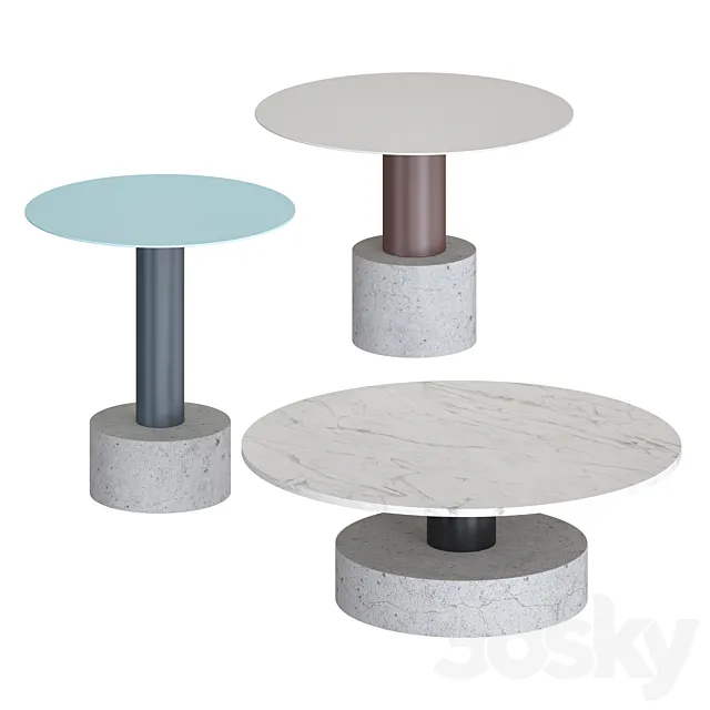 Kettal ROLL - coffee tables 3DModel