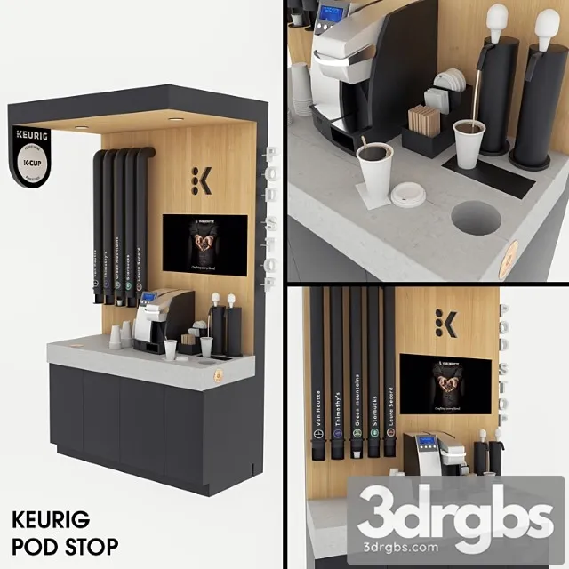 Keurig pod stop 1 3D Model Free