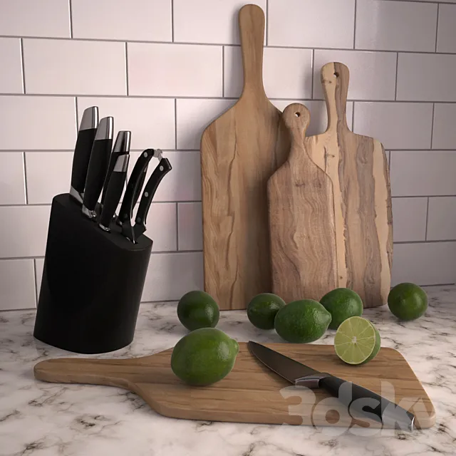 Key_lime_and_khife 3DModel