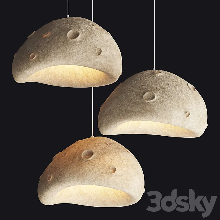Khmara Moon Pendant Lamp 3D Model Free