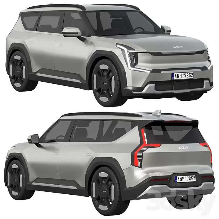 KIA EV9 3D Model