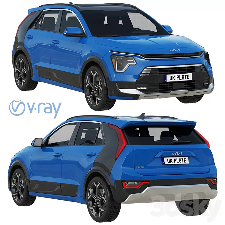 Kia Niro 2023 3D Model Free