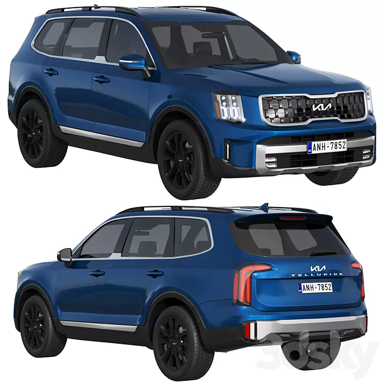 Kia Telluride 2023 3D Model Free Download