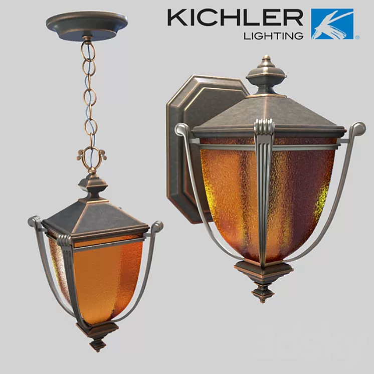 KICHLER LIGHTING 49106RZ WARNER PARK 3D Model