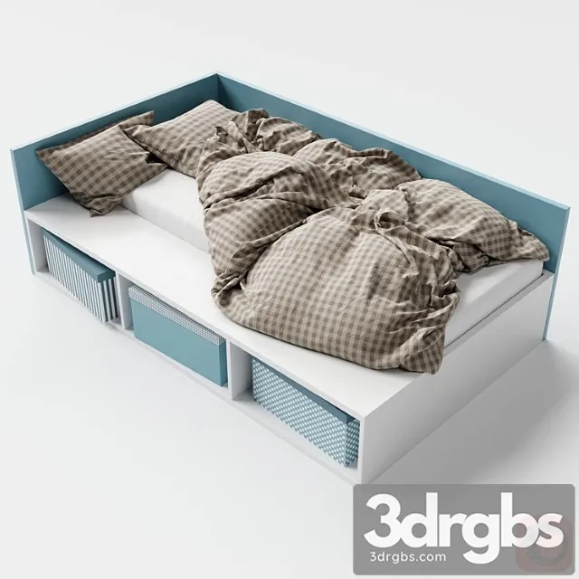 Kid Bed 3D Model Free