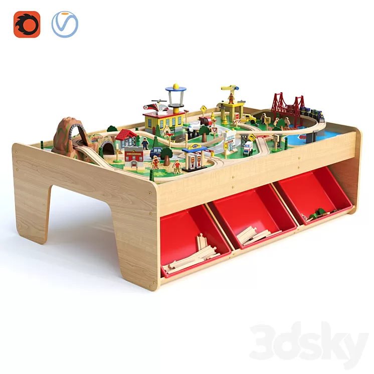 KidKraft toy railway 3D Model