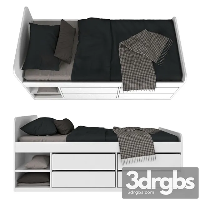 Kids Bed Ikea Slakt V03 3D Model Free