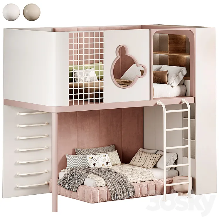 Kids bedroom 01 3D Model Free