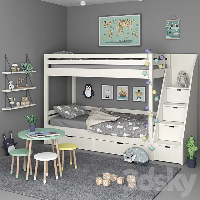 Kids Bedroom Set 3DModel