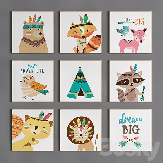 Kids Canvas Art Prints_12 3D Model