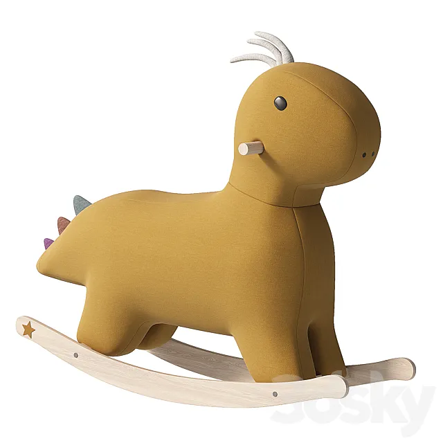 Kids Concept Rocking Chair Dinosaur 3D Model
