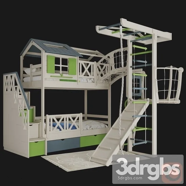 Kids Outdoor Play Equipment 3D Model Free