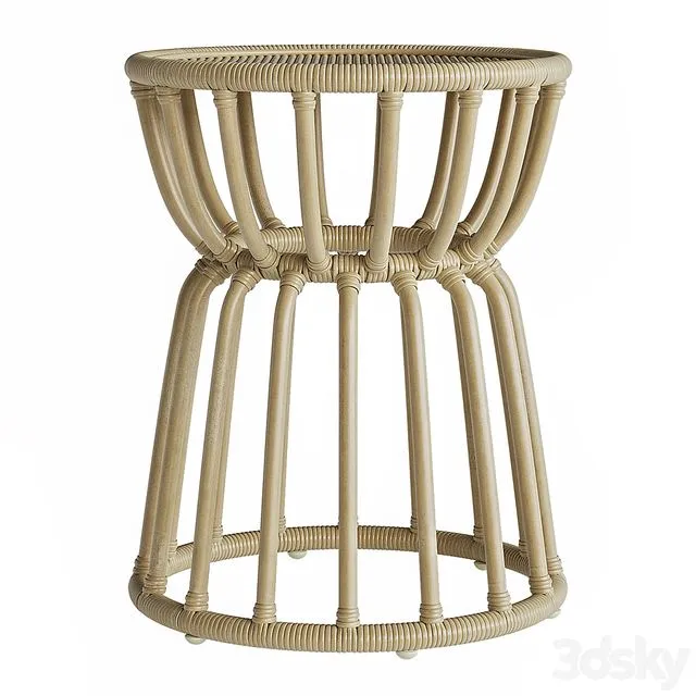 Kids Rattan Nightstand 3D Model