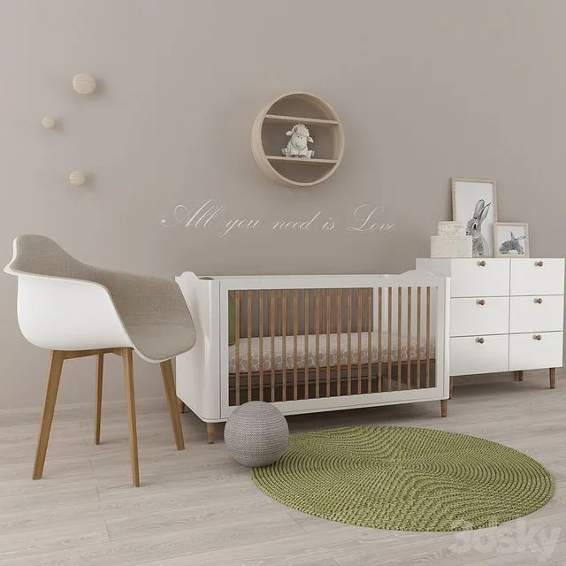 Kids room childroom bed chair pillow Free Download