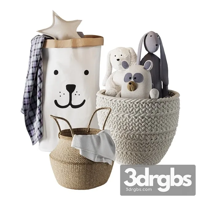 Kids Room Decor 01 3D Model Free