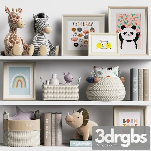 Kids Room Decor 06 3D Model Free