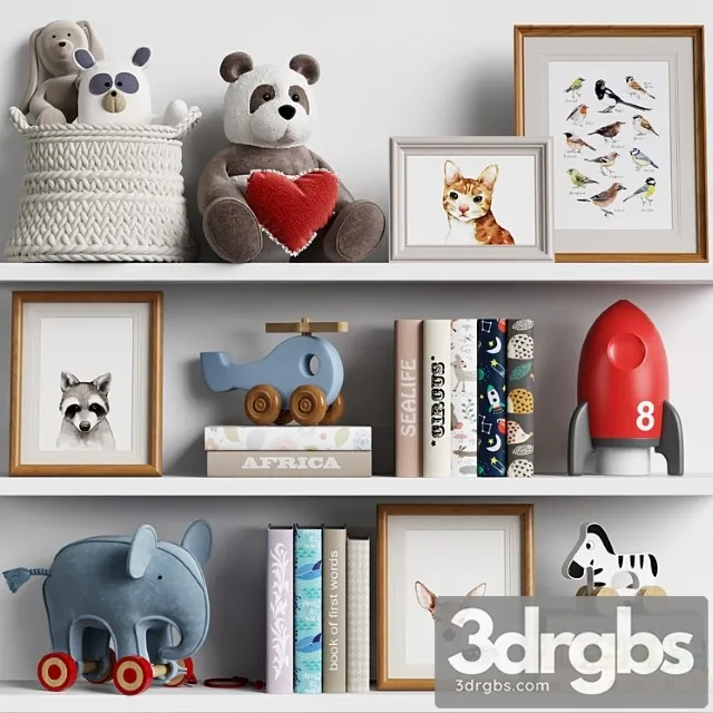 Kids Room Decor 12 3D Model Free