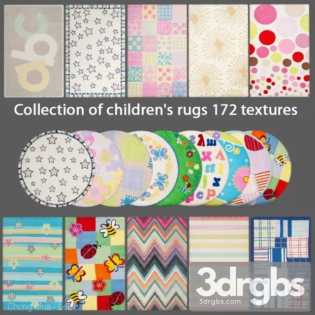 Kids Rugs 3D Model Free