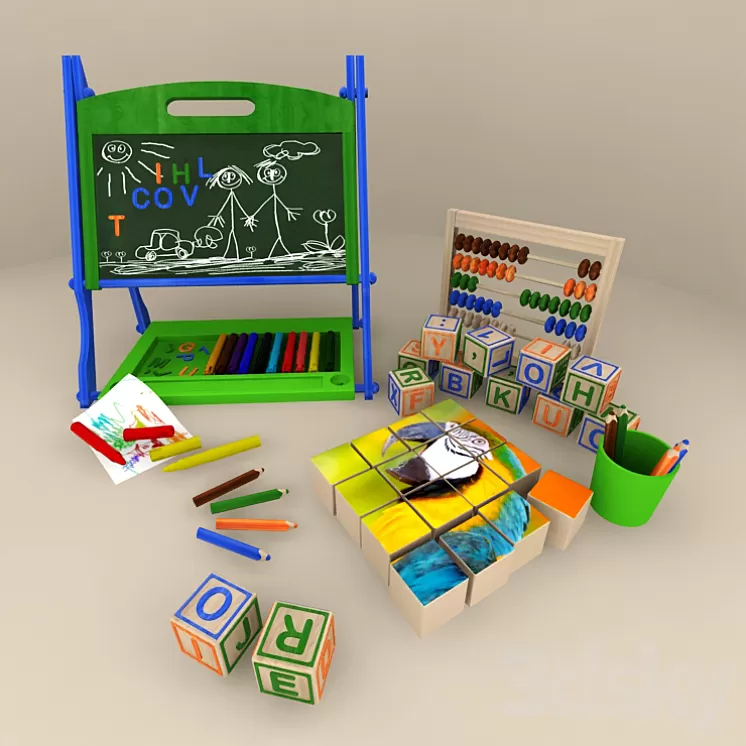 kids set 3D Model