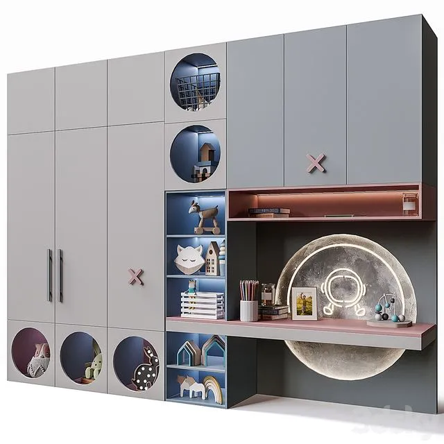 Kids shelf 07 3D Model