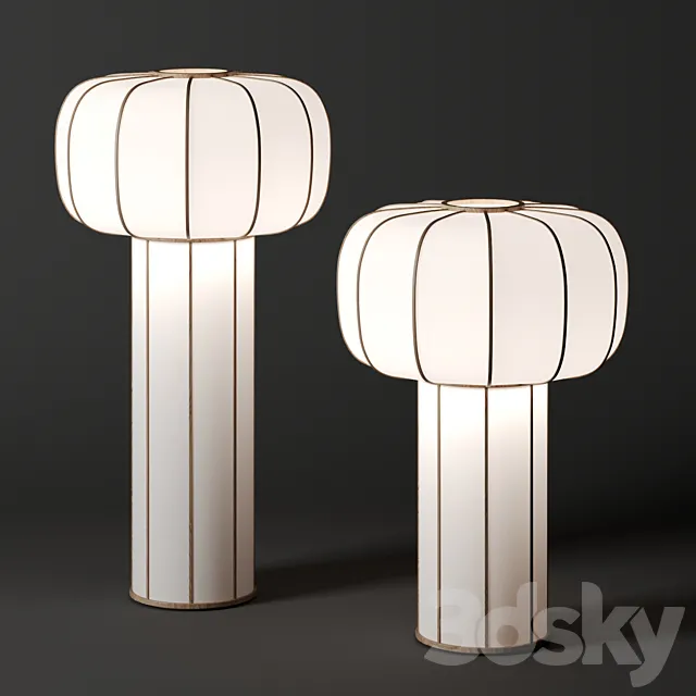 Kiku no Hana floor lamp by Time & Style 3DModel
