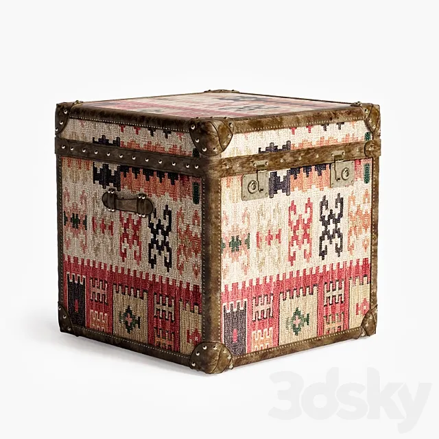 Kilim Cube Chest 3D Model
