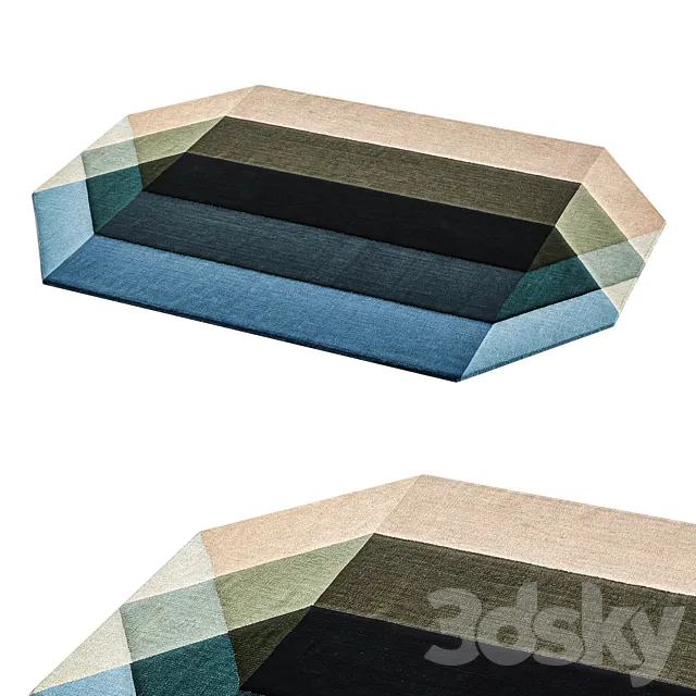 Kilim Diamond Rug by Gan 3D Model