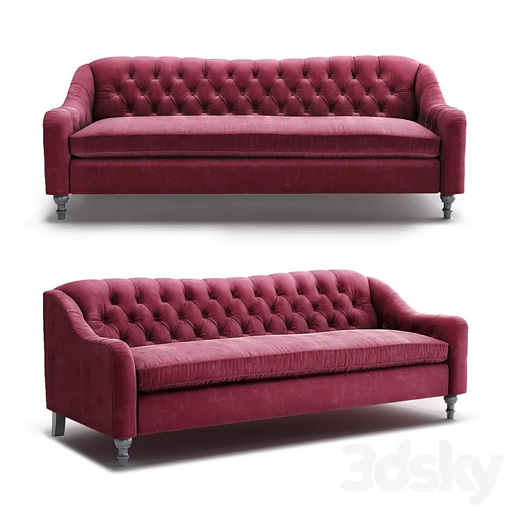 KIM SALMELA Waverly Tufted Sofa 3D Model Free